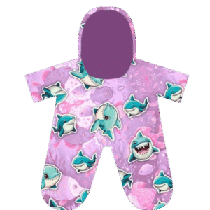 Pink Shark Morph Suit (16") Pack of 6